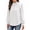 White, variant on Long Sleeve Shirts for Women Mock Neck Tops Pleated Front Blouses Dressy Casual Fall Clothes White M