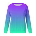 thumbnail image 4 of Lindreshi Long Sleeve Shirts for Women Deals Fall Women Fashion Printed T-Shirt Long Sleeves Blouse Round Neck Casual Tops Blouse, 4 of 5