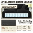 thumbnail image 4 of Kosynda 71"W Oversized Double Lounge Chaise with Cup Holders, Corduroy Upholstered Sleeper Sofa Bed with Side Bags for Living Room, No Assembly Required, Black, 4 of 9