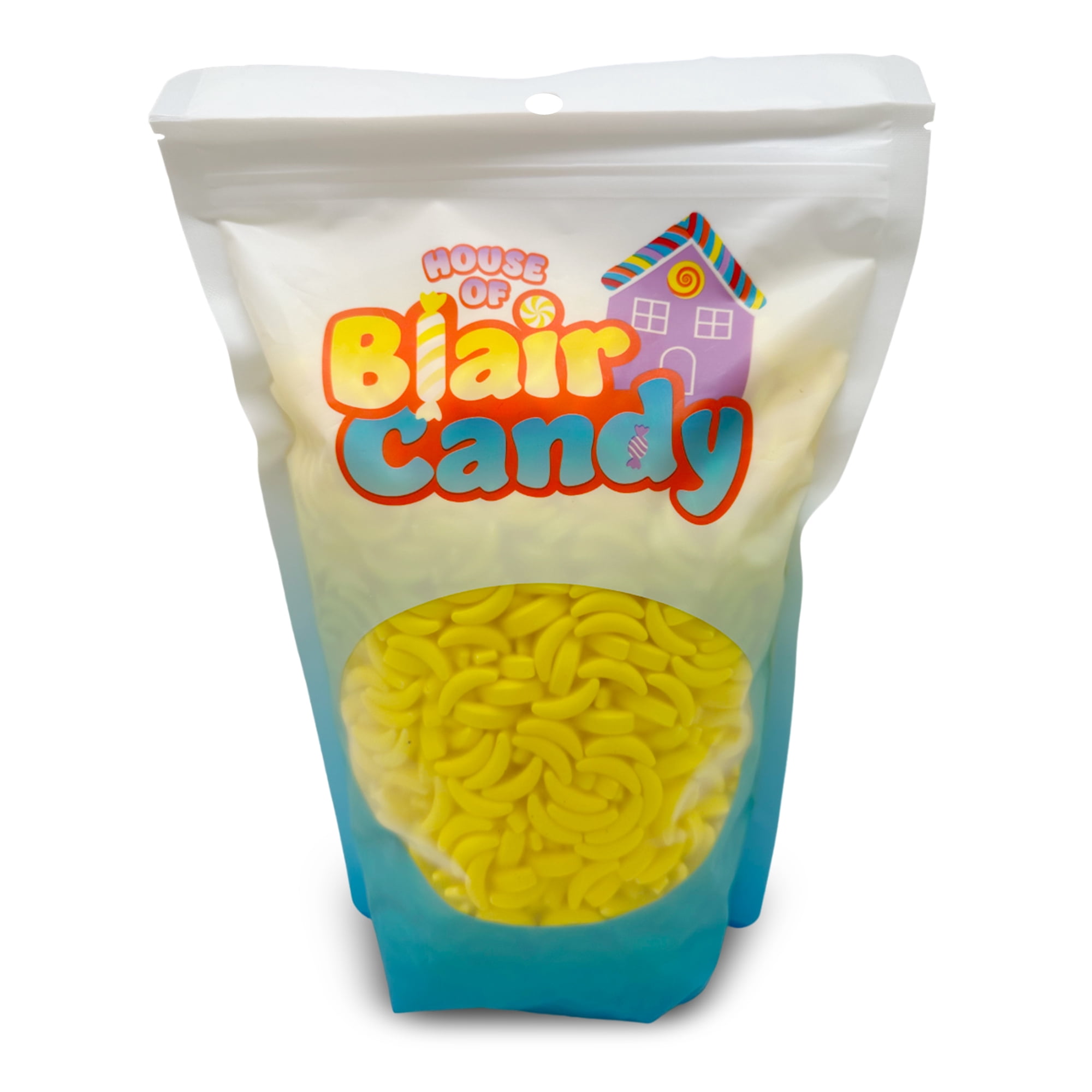 Bananarama Concord Hard Candy - 3 LB Resealable Stand Up Candy Bag (approx. 1950 pieces) - Classic Banana Shaped Candy - Yellow Banana Flavor - Bulk Candy for Vending Machines and Parties