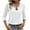 White, variant on fatyb Womens 3/4 Length Sleeve Tops Dressy Soft Tunic Shirts Solid Color Casual Tee Blouses for Women