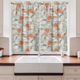 thumbnail image 2 of Ambesonne Underwater Kitchen Curtains, Ocean Animal Whales, 55"x39", Salmon Coconut Turquoise, 2 of 3