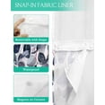 thumbnail image 3 of No Hook Shower Curtain with Snap in Liner, Blue Eucalyptus Leaves and Fruit Hotel Shower Curtains for Bathroom, Washable Shower Curtain Liner Set with Mesh Top Window, 72"x72", 3 of 6