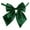 Green, variant on Elegant Solid Color Polyester Silk Bow Tie for Student Career Attache and Flight Attendant