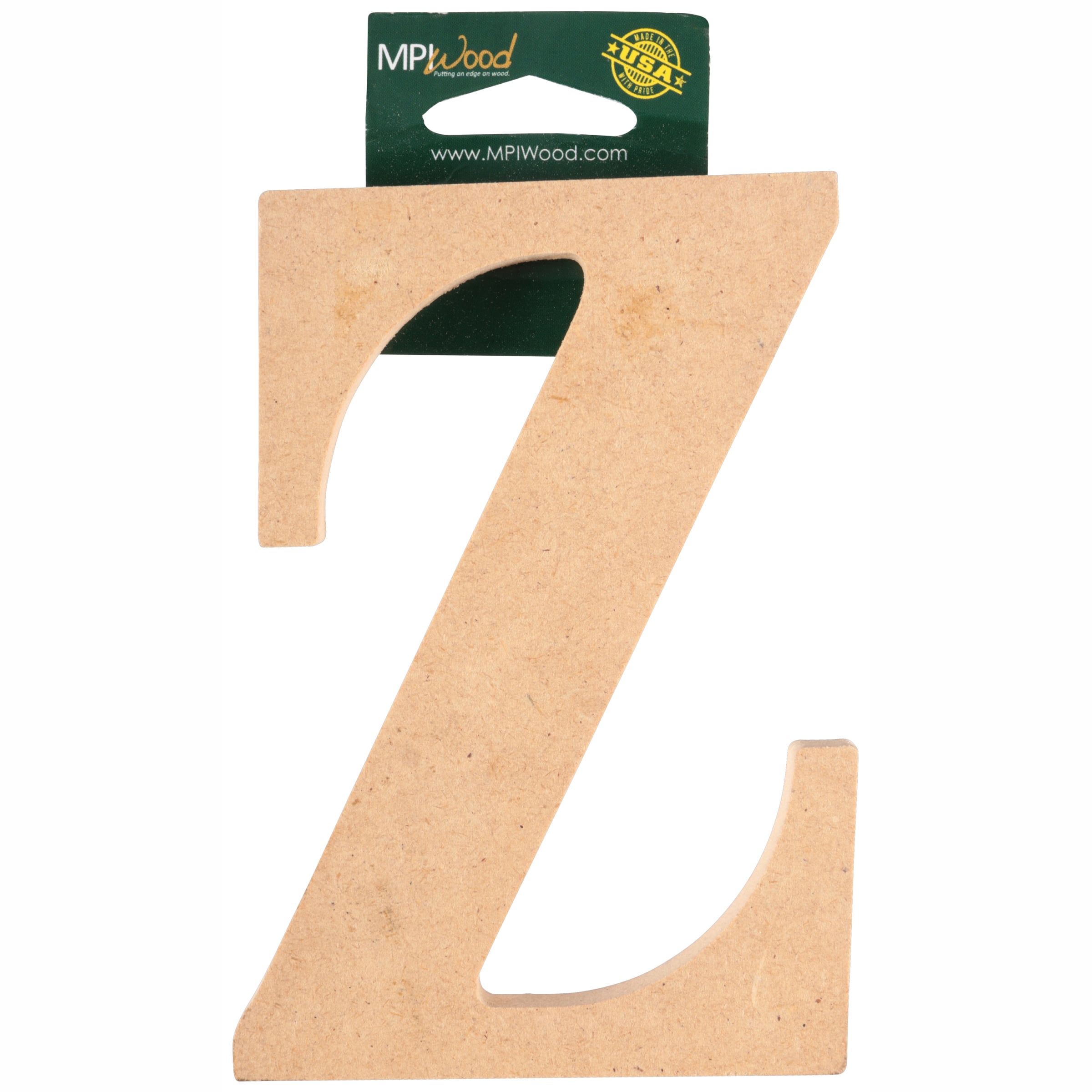 Unfinished Wood 5" Classic Font Letter Z