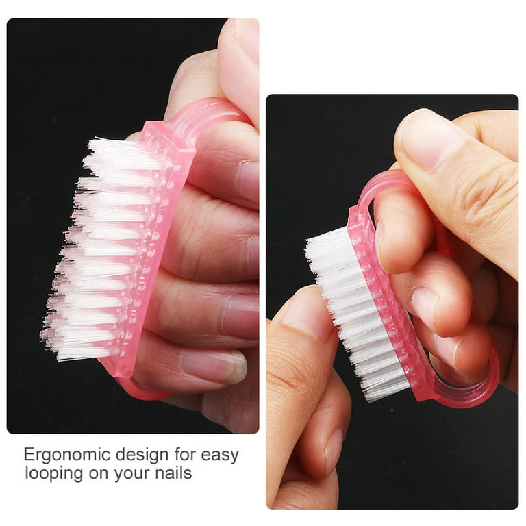 Handle Grip Nail Brush, Hand Fingernail Brush Cleaner Scrubbing Kit  Pedicure For Toes And Nails Men Women (4 Pack)
