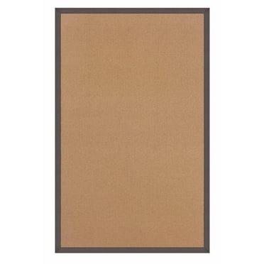 Riverbay Furniture Machine Tufted Wool 4'x6' Rug in Cork Brown and Slate