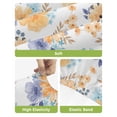 thumbnail image 4 of Orange Watercolor Floral Bar Stool Covers Set of 6, Spring Flower Abstract Art Stretch Washable Bar Chair Covers with Backs, Removable Pub Counter Height Chair Cover for Kitchen Dining Room Cafe, 4 of 7
