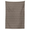 thumbnail image 3 of Ambesonne Tribal Tablecloth Rectangular Table Cover, Clannish Pattern, 60"x84", Warm Taupe Dark Brown, 3 of 4