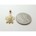 thumbnail image 3 of New 14k yellow gold turtle full body pendant charm diamond cut fine jewelry 1.7g, 3 of 11