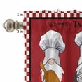 thumbnail image 4 of Kitchen Window Curtains Valance and Tier Set, Kitchen Gnome Cute Chef Gourmet Pot Rod Pocket Tier Curtains and Valance 3 Piece Set, Red Black Plaid Window Treatment for Bedroom Living Room, 4 of 9