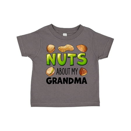 

Inktastic Nuts About My Grandma Peanut Almond Pistachio Gift Toddler Boy or Toddler Girl T-Shirt