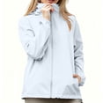 thumbnail image 3 of Acaics Girls' Hooded Rain Jacket: Lightweight Waterproof Zip Up Windbreaker with Pockets, Sun Protection Coat for Teens Ages 7–17, 3 of 10