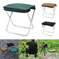 thumbnail image 6 of Portable Folding Stool Ultralight Camping Fold up Foot Rest Stool for Outdoor Living Travel BBQ, Black, 6 of 10