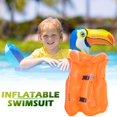 thumbnail image 4 of Kids Inflatable Swimsuit Life Jacket Floating Buoy Swimming Vest (Orange L), 4 of 8