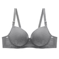 thumbnail image 2 of SROBPTY Plus Size Bras for Women, Womens Everyday Bras, Women Solid Color Underwire Open Back Push Up Comfortable Everyday Bras Silver,XL, 2 of 4