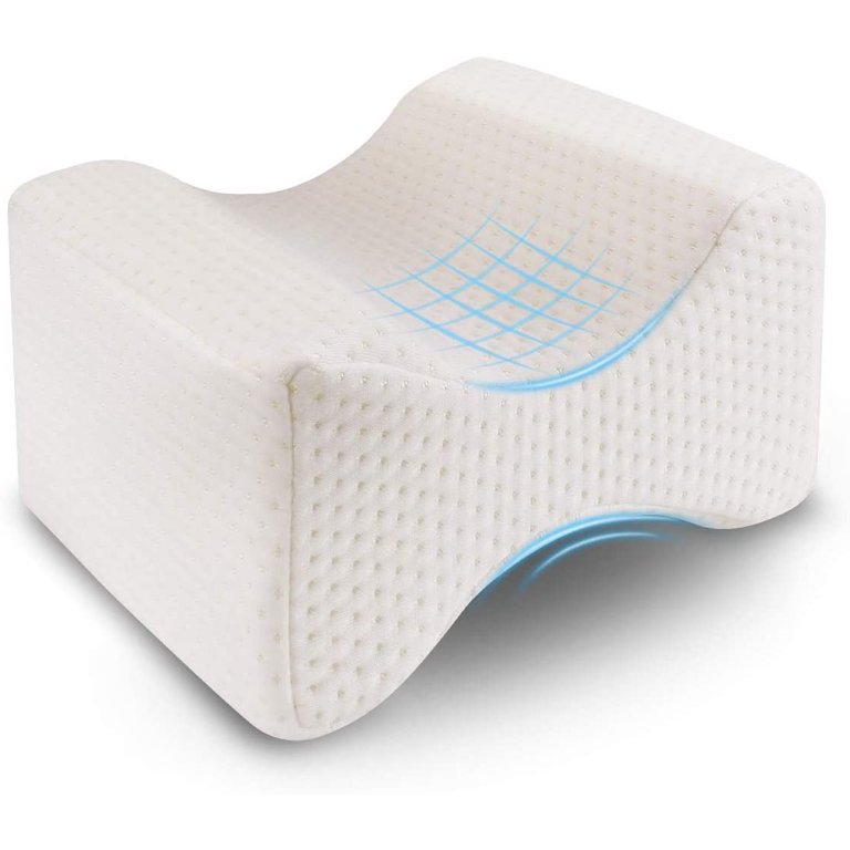 Sleepavo Knee Pillow for Side Sleepers - Leg Pillow for Sleeping for Sciatica Pain Relief, Leg Pain, Lower Back Pain and Hip Pain - Memory Foam