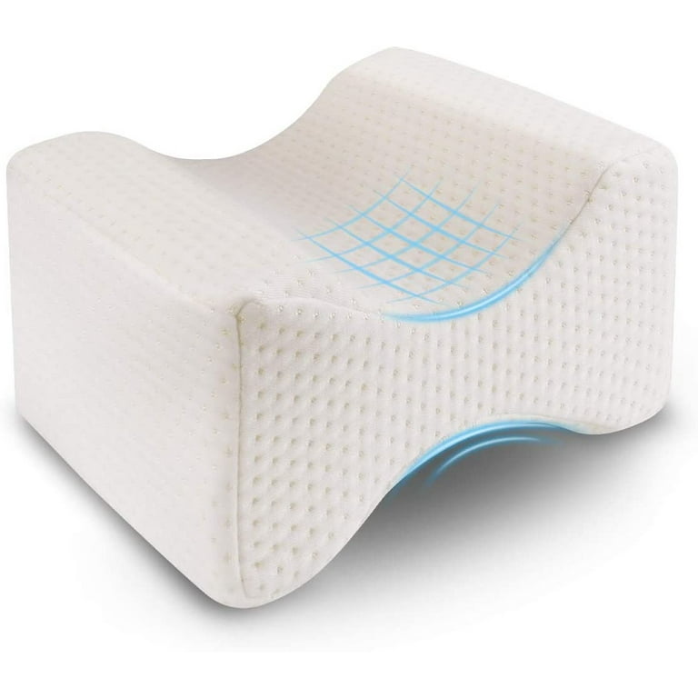 Contour Legacy Cool Gel Leg & Knee Memory Foam Side Sleeper Support Pillow  - Soothing Pain Relief for Sciatica, Back, Hips Knees & Joints