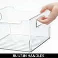 thumbnail image 3 of mDesign Plastic Kitchen Pantry/Cabinet Storage Bin w/Handles - 8 Pack - Clear, 3 of 8
