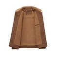 thumbnail image 3 of 1pc TNZI men's autumn and winter workwear lapel suede jacket, fleece thickened warm casual jacket, loose and versatile jacket, zipper pocket workwear jacket, large size simple and fashionable, 3 of 5