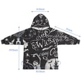 thumbnail image 7 of Black Halloween Letter Bat Pattern Blanket Hoodies for Kids 6-13YR Oversize Wearable Blanket Hoodies for Boys Girls Teens, 7 of 7