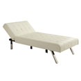 thumbnail image 4 of Pemberly Row Chaise Longue en Simili Cuir à la Vanille, 4 of 8