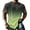 Mint Green, variant on Mens T-Shirts Crew Neck Gradient Short Sleeve Loose Fit Sports Cotton Summer Streetwear Yellow S