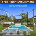 thumbnail image 5 of 10 Ft String Light Poles for Outside, 4 Pack Heavy-Duty Metal Poles for Outdoor Hanging Lights with Fence Brackets, Outdoor String Light Pole Stand for Patio, Backyard, Garden, 5 of 8