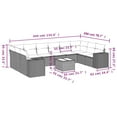 thumbnail image 2 of vidaXL Garden Sofa Set Black, 2 of 4