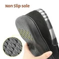 thumbnail image 3 of Men's Suede Memory Foam Slippers Cozy Breathable Non-Slip Moccasin Shoes Rubber Sole Indoor Outdoor, Black XL, 3 of 6