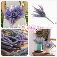 thumbnail image 6 of 8 Pcs Artificial Lavender Flowers, Viworld Plastic Plants Fake Simulation Flower Wedding Indoor Outdoor Bridal Bouquet Home Garden Balcony Patio Planter Filler DIY Arrangement Decoration - Purple, 6 of 7