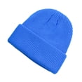 thumbnail image 3 of KKBOTIVE Adult Winter Hat - Beanie for Men Women Thick Knitted Unisex Solid Color Winter Hats Beanies Fashion Cap Blue2 One Size, 3 of 5