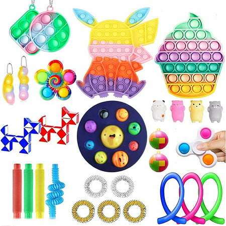 TIK Tok Fidget Toys Pack, Sensory Fidget Toys Push Bubble Pop Toy ...