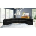 thumbnail image 2 of Maklaine 8-Piece Modular Contemporary Velvet Sectional Sofa - Black, 2 of 7