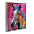 thumbnail image 3 of Stupell Industries Contemporary Modern Hue Horse Gray Floating Frame Canvas Art, 18 x 18, by Irena Orlov, 3 of 8