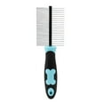 thumbnail image 1 of Pet Products Dog Bone Pattern Double Comb Steel Needle Comb Dog Comb Pet Hair Removal Comb Rain Cover Dog Bike, 1 of 4