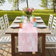 thumbnail image 4 of Table Runners 72 Inches Long Dress Scarves, Pink Marble Farmhouse Kitchen Table Runner, Coffee Tablerunners, Modern Abstract Art Elegant 14x72 Inch, 4 of 9