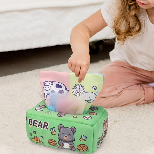 Caja de Pañuelos de juguete sensorial CUTICAT Bosque juego sensorial