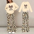 thumbnail image 2 of Cethrio Girls Graphic Outfit Sets, Long Sleeve Spring Fall Fashion 2 Piece Girls' Clothing Sets Beige Size 12-13 T, 2 of 7