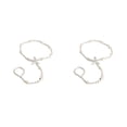 thumbnail image 3 of Sonducket Anklets Sea Star Pearl Crystal Foot Girls Chains Ring Bracelets Mittens Toe Finger Decor Hanging Wedding Ankle with Pendent Como se muestra 2Conjunto, 3 of 6