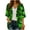 Green 02, variant on Womens St. Patrick's Day Kimono Beach Cover Up Cardigan Floral Printed Tops Loose 3/4 Sleeve Lightweight Capes Green S