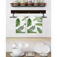 thumbnail image 3 of Green Leaves Kitchen Dish Towels for Drying Dishes Set of 4, Tropical Summer Botanical Watercolor Elegant Leaf Waffle Weave Microfiber Hand Tea Bathroom Towels Quick Dry & Absorbent Towel 15.7x23.6, 3 of 7