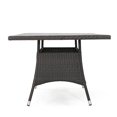 thumbnail image 6 of GDF Studio Niclas Outdoor Wicker Rectangular Dining Table, Multibrown, 6 of 7