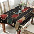 thumbnail image 4 of 54x72 Inch Tablecloth Polyester Square Tablecloth for Home Kitchen Dinner Decor Geometric Shapes and Bold Lines, 4 of 9