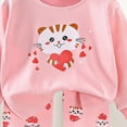 thumbnail image 4 of TOWED22 Toddler Infant Baby Girl Boy 2pcs Long Sleeve Cotton T Shirt and Joggers Pants Set Relaxed Fit Print Fall Winter Clothes Outfits Clothing(Pink,4-5 Y), 4 of 5