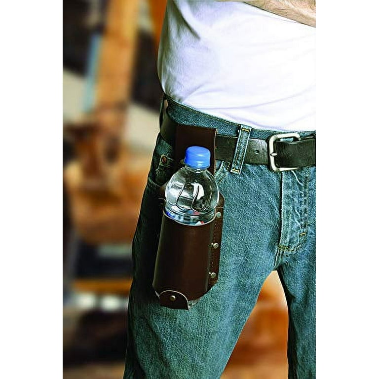 Ideas in Life Hands Free Belt Bottle Holder Holds Beer Water Drinks Hip Holster Pouch for Walking Hiking and Travel, Women's, Size: 25 in, White