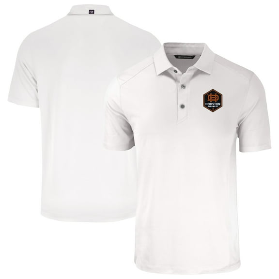 Men's-Cutter & Buck  White Houston Dynamo FC Big & Tall Forge Eco Stretch Recycled Polo