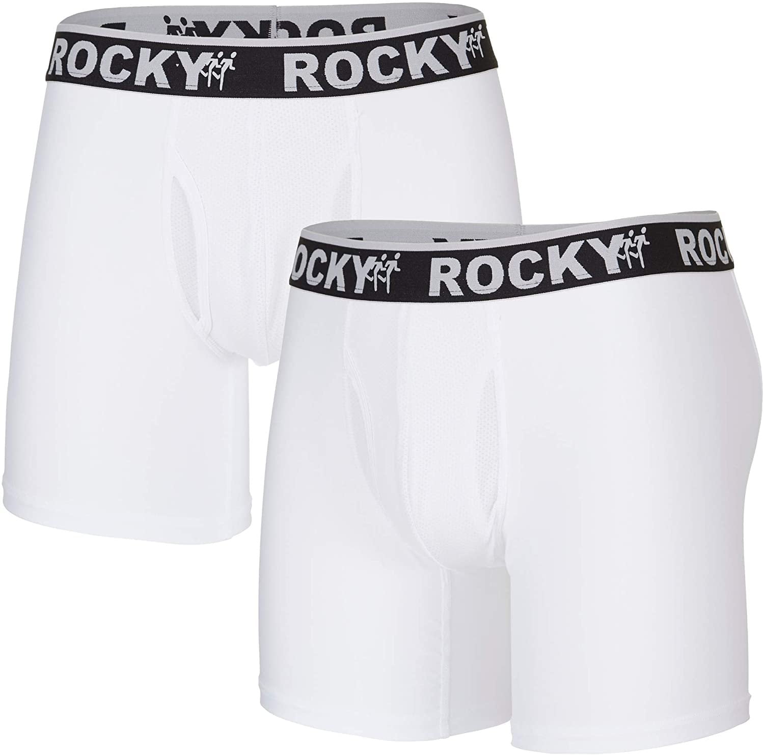 Mens 2-Pack Boxer Briefs Polyester Underwear Trunk Underwear with Birds Design