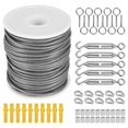thumbnail image 1 of Garden Wire Cable Railing Wire Fence Roll Kit Stainless Steel Garden Wire Kit For Sun Shade Tent Installation Outdoor Lights, 1 of 7