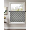 thumbnail image 2 of Sheer Curtains 54 Inch Length, Wavy Lines Semi Sheer Curtains Light Filtering Window Treatment, Abstract Minimalist Pattern Gray Privacy Voile Drapes for Living Room Bedroom 52x54 Inch, 2 of 7